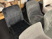 6x eetkamerstoelen, licht blauw - afbeelding 2 van  7