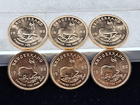 6x gouden munt, south africa, krugerrand, 1982 - afbeelding 1 van  7