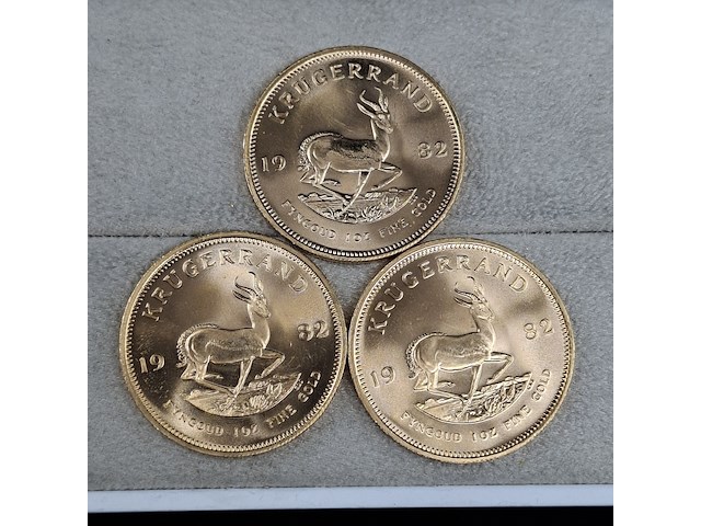 6x gouden munt, south africa, krugerrand, 1982 - afbeelding 2 van  7