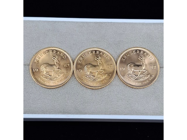6x gouden munt, south africa, krugerrand, 1982 - afbeelding 2 van  7