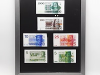 6x guldenbiljet in lijst - afbeelding 1 van  5