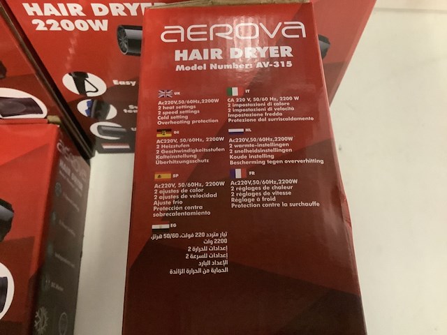 6x haarfohn aerova, zwart - afbeelding 3 van  3