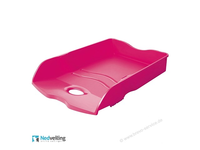 6x han brievenbakjes stapelbaar kleur roze & blauw mix - afbeelding 2 van  5