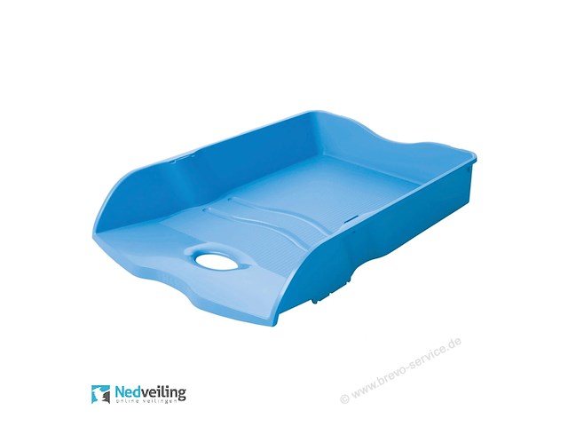 6x han brievenbakjes stapelbaar kleur roze & blauw mix - afbeelding 5 van  5