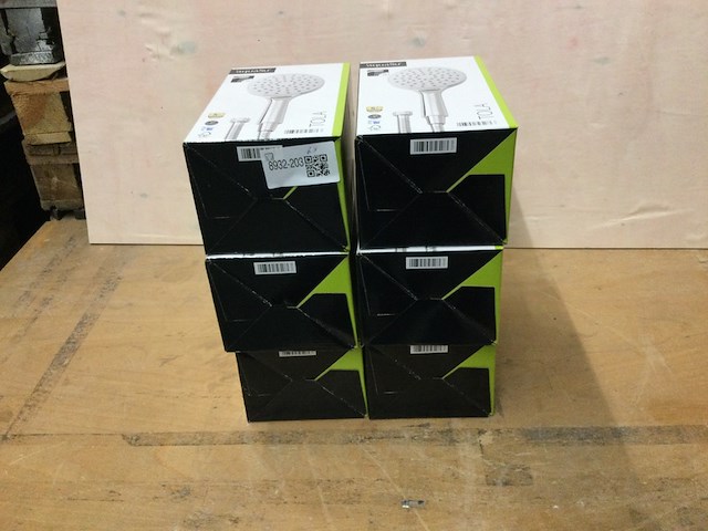 6x handdouche met slang aqua su, tola, chroom - afbeelding 3 van  3