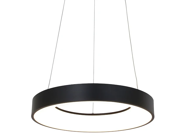 6x hanglamp rond 48cm, steinhauer, ringlede 2695zw, zwart, 2027 - afbeelding 1 van  5