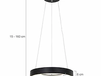6x hanglamp rond 48cm, steinhauer, ringlede 2695zw, zwart, 2027 - afbeelding 3 van  5