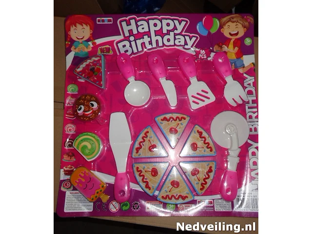 6x happy birthday speelset 16 delig - afbeelding 3 van  3