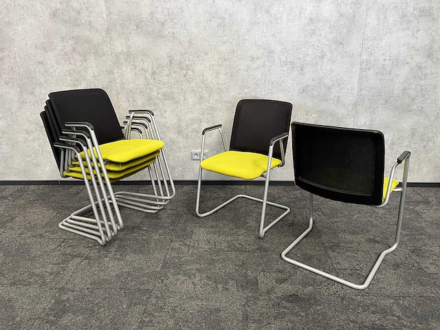 6x haworth - nestelbare vergaderstoel - lime - afbeelding 2 van  10