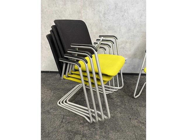 6x haworth - nestelbare vergaderstoel - lime - afbeelding 1 van  2
