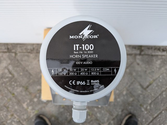6x hoornluidspreker, monacor, it-100 - afbeelding 5 van  7