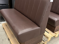 6x horeca bank 120x57x47 cm, bruin - afbeelding 3 van  9