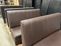 6x horeca bank 120x57x47 cm, bruin - afbeelding 9 van  9