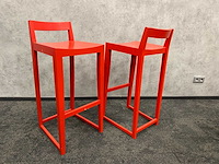 6x houten barkruk rood zh80 - afbeelding 5 van  5