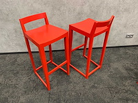 6x houten barkruk rood zh80 - afbeelding 4 van  5