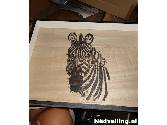 6x houten dienblad zebra - afbeelding 3 van  3