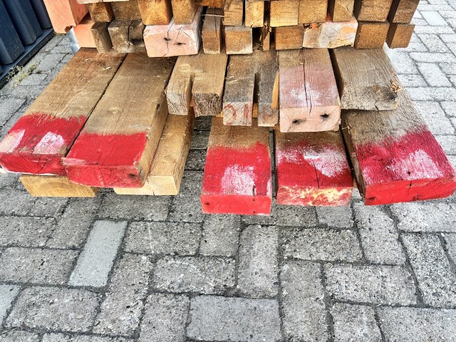6x houten gordingen - afbeelding 1 van  4