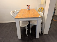 6x houten kantinetafel en 11x stoel - afbeelding 3 van  8