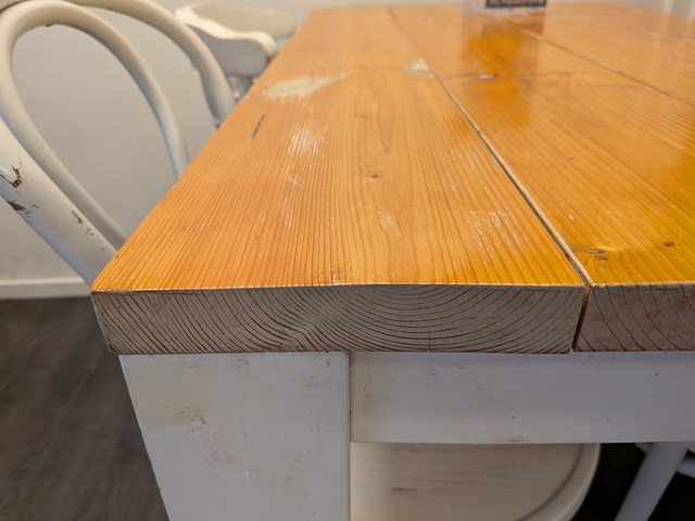 6x houten kantinetafel en 11x stoel - afbeelding 4 van  8