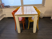 6x houten kantinetafel en 11x stoel - afbeelding 6 van  8