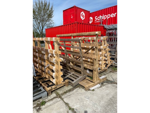 6x houten kozijn-/glasbokken - afbeelding 1 van  8