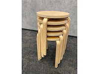 6x houten kruk - afbeelding 4 van  5