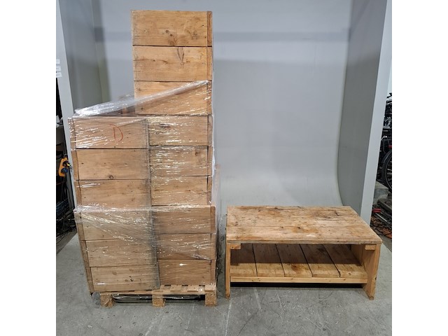 6x houten tafel - afbeelding 1 van  8