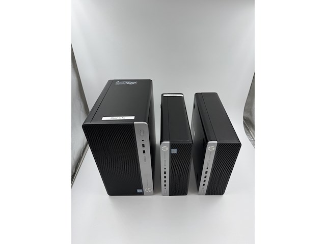 6x hp prodesk desktops - 1x werkend win 11 + 5x voor opbouw, zwart, 2015-2019 - afbeelding 2 van  13