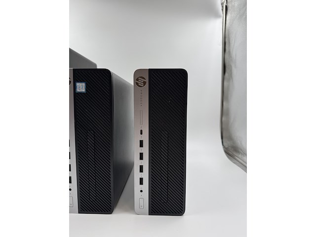 6x hp prodesk desktops - 1x werkend win 11 + 5x voor opbouw, zwart, 2015-2019 - afbeelding 3 van  13