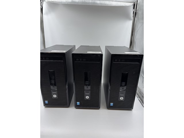 6x hp prodesk desktops - 1x werkend win 11 + 5x voor opbouw, zwart, 2015-2019 - afbeelding 10 van  13