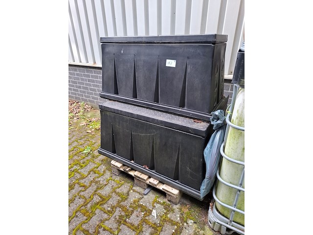 6x ibc container deels met inhoud - afbeelding 4 van  12