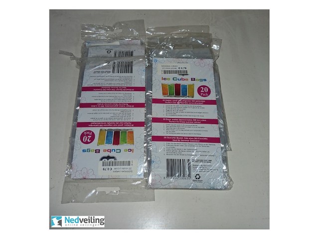6x ijsblokjeszakjes (20 per verpakking) - afbeelding 1 van  3