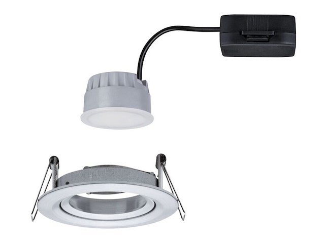 6x inbouwspots aluminium 6w paulmann, nova, alu gedraaid - afbeelding 3 van  4