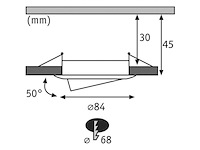 6x inbouwspots aluminium 6w paulmann, nova, alu gedraaid - afbeelding 4 van  4