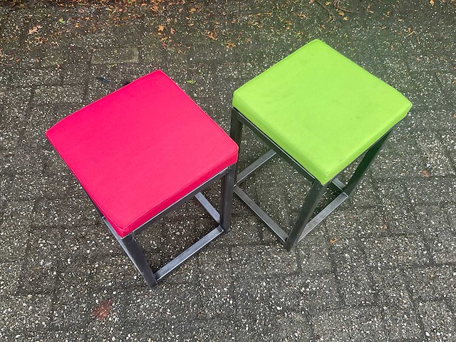 (6x) industriële kruk - voorzien van twee gekleurde zittingen - afbeelding 5 van  12