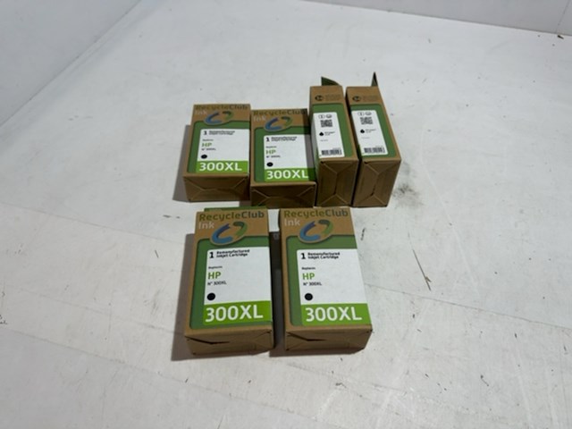 6x inktcartridge, recycleclub, hp 300 xl, zwart, 21ml - afbeelding 1 van  3