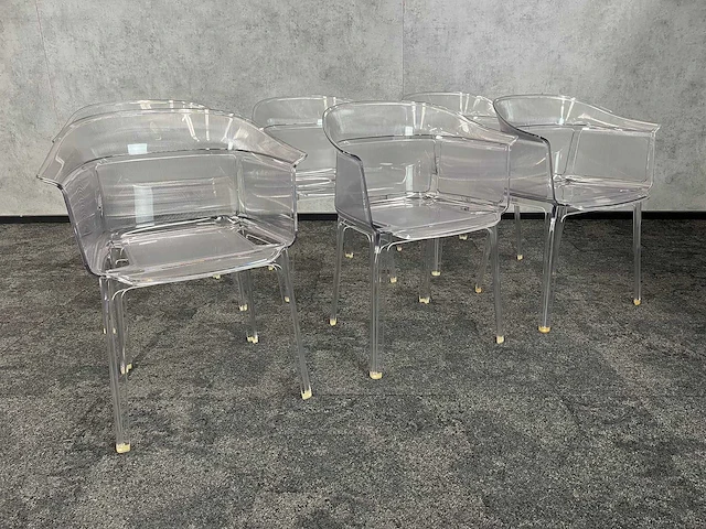 6x kartell papyrus - transparante design fauteuil - afbeelding 1 van  10