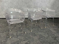 6x kartell papyrus - transparante design fauteuil