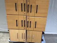 6x ladenblok, beuken, verrijdbaar - afbeelding 1 van  2