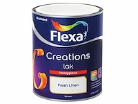6x lak hoogglans, flexa, creations, fresh linen, 750 ml - afbeelding 2 van  2