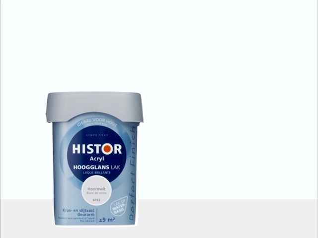 6x lak hoogglans histor, perfect finish, hoornwit, 750 ml - afbeelding 2 van  3