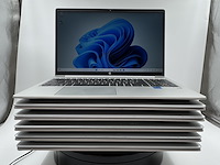 6x laptop, hp, probook 450 g8 & probook 850 g10 (i5, 8gb/16gb, windows 11 pro), zilver, 2021-2023 - afbeelding 1 van  11