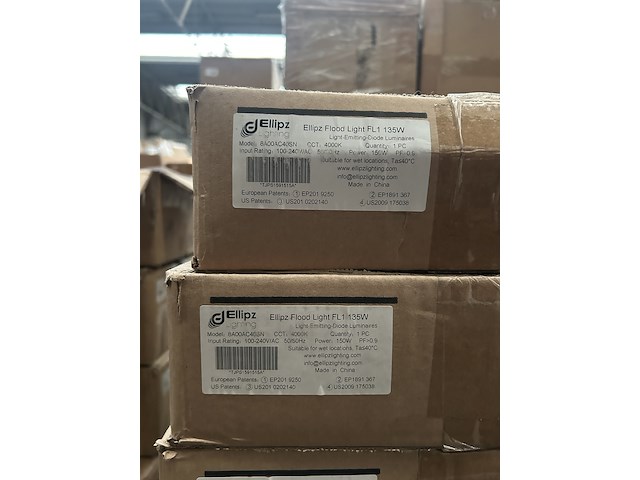 6x led flood light/bouwlamp fl1 135w 4000k ellipz lighting - afbeelding 4 van  4