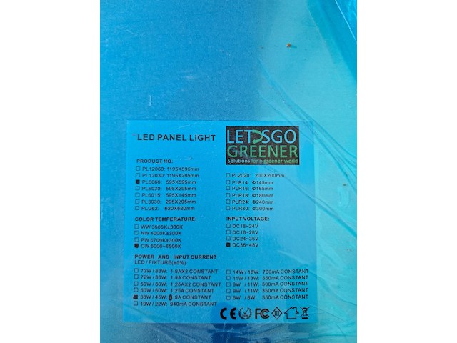 6x led licht paneel , lets go greener - afbeelding 4 van  8