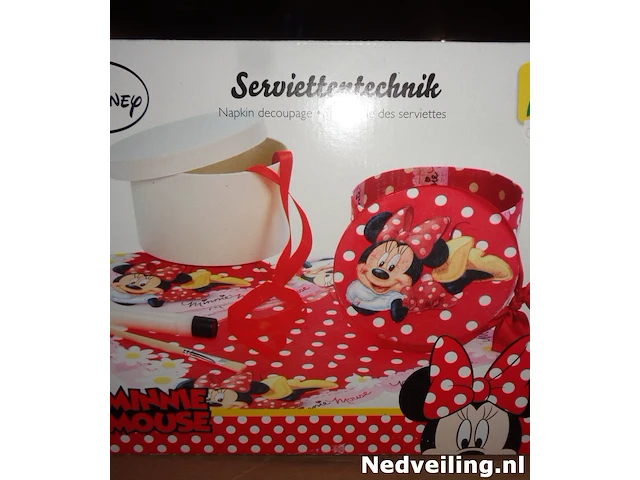 6x lena disney minnie mouse decoreer opbergdoos met strik - afbeelding 2 van  3