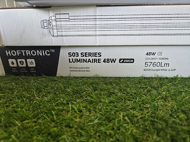 6x luminaire 48 w verlichting hoftronic, s03 series, wit - afbeelding 2 van  6