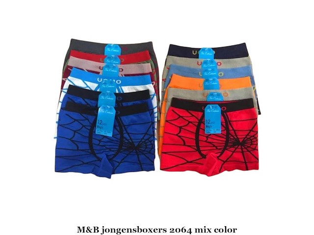 6x microfiber jongensboxer m&b 2064 mix color 14/16 jaar - afbeelding 3 van  3