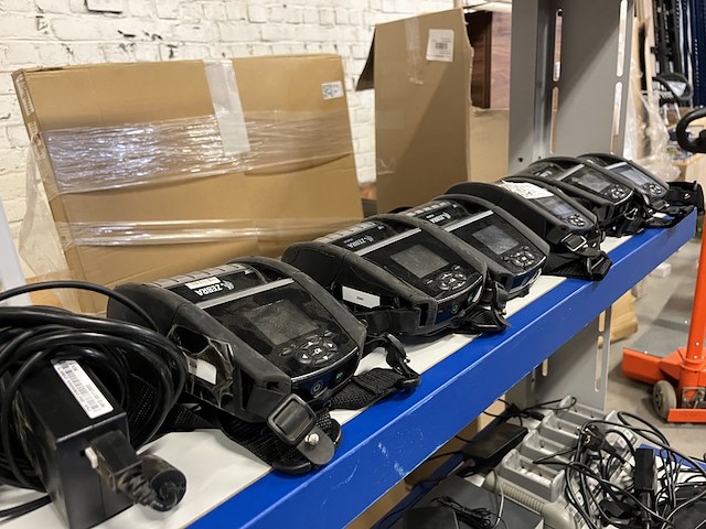 6x mobiele labelprinter, 6x accu, 1x acculader zebra, zq620 plus - afbeelding 1 van  7