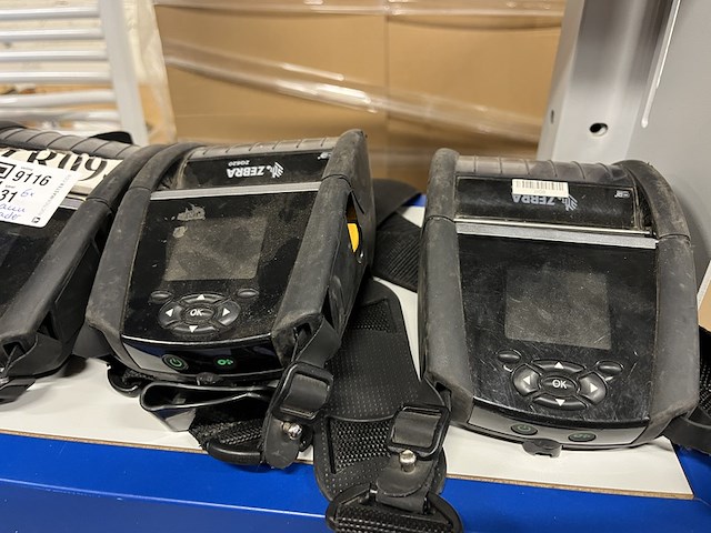 6x mobiele labelprinter, 6x accu, 1x acculader zebra, zq620 plus - afbeelding 3 van  7