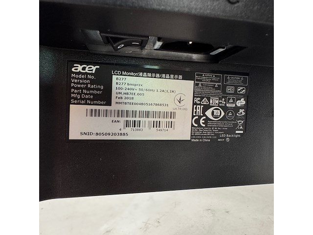 6x monitor, acer, b276hl en b277 - afbeelding 9 van  15